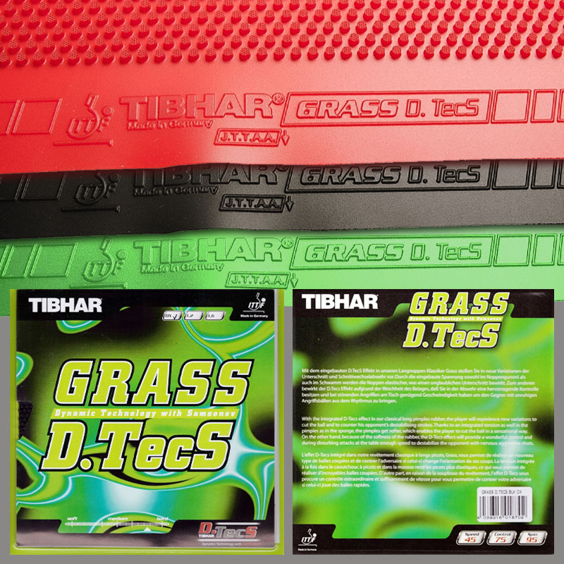 Table Tennis Defense - TIBHAR Grass D.TecS Tischtennisbelag mit Langen