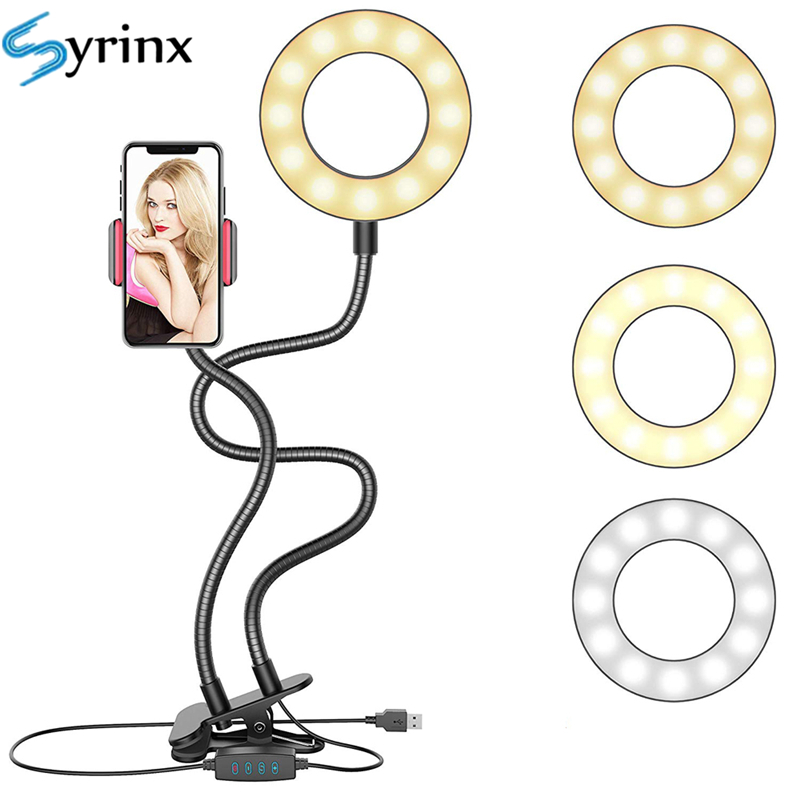 Table Tennis Youtube - 2024 Selfie-Ringlicht mit flexiblem Handyhalter, faule