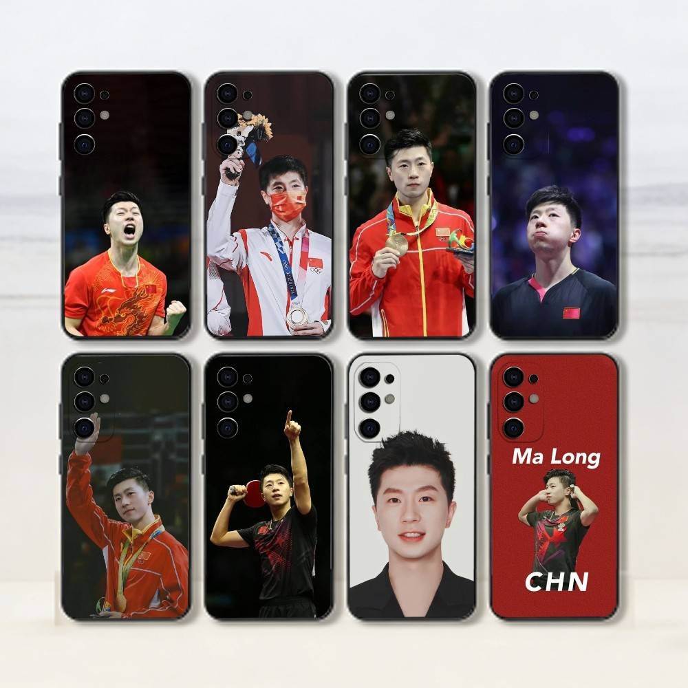 Table Tennis Quotes - M-Ma Long-Tischtennisspieler Handyhülle Schwarzes Silikon Weich