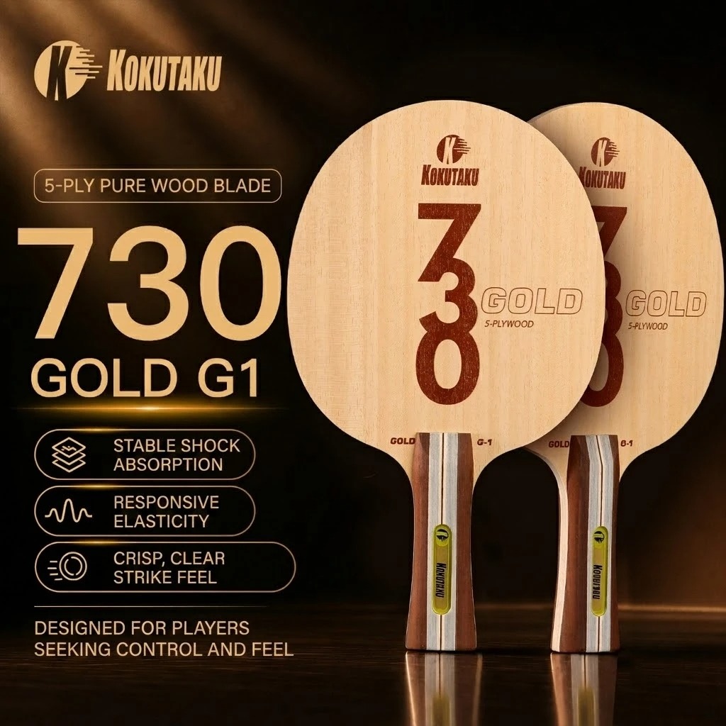 Table Tennis Blades - Kokutaku Tischtennisschläger FL 730 G1 5-Schicht-Holz