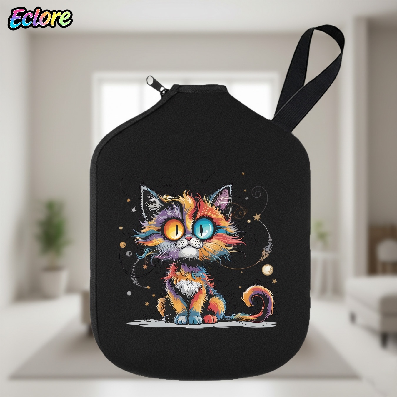 Table Tennis Table - Galaxy Star Cat Pickleball-Schlägertasche, weich, langlebig,