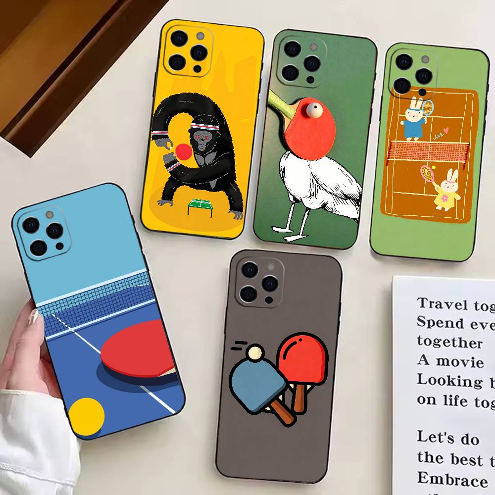 Table Tennis Quotes - Neue Tischtennis-Cartoon-Handyhülle für iPhone 17, 16,