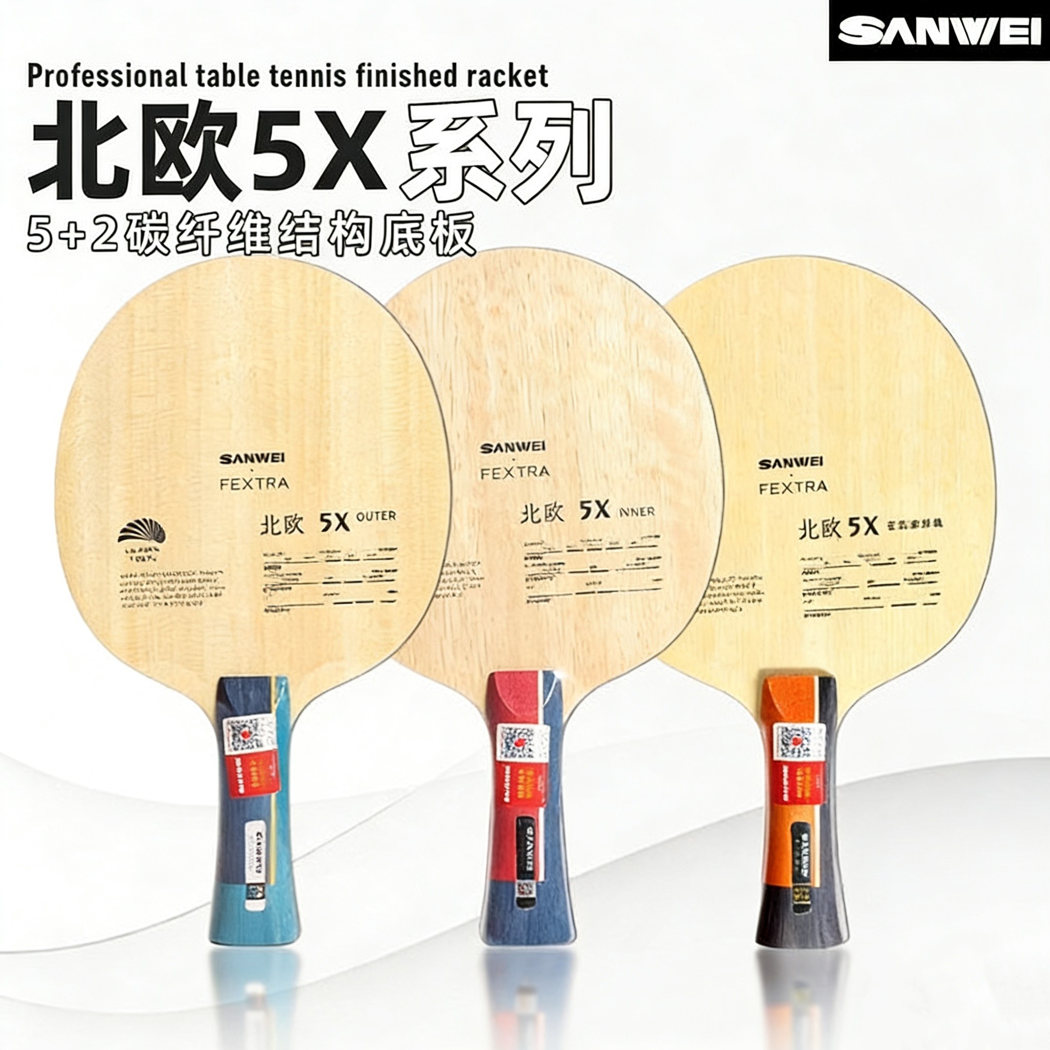SANWEI FEXTRA 5X Blau/Gelb Ary – Table Tennis Blades Bewertung und Preis